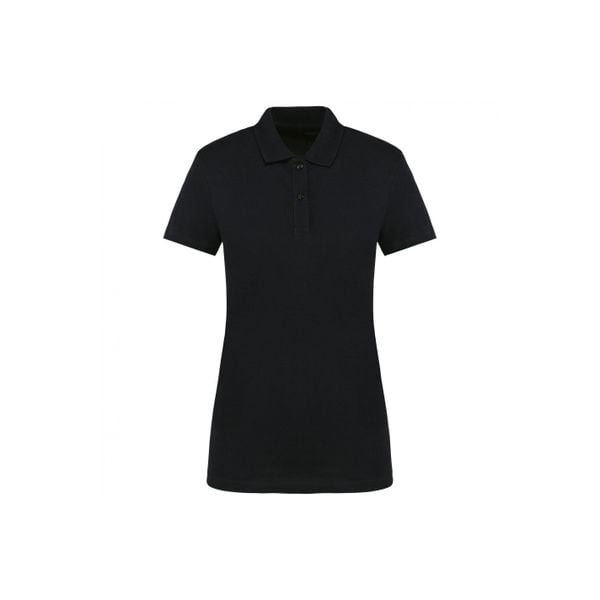 Koszulka polo z suprima dla kobiet Kariban Premium. Czarne bluzki KARIBAN, bez wzorów, z bawełny, bez kołnierzyka, bez ramiączek. Za 161.50 zł.