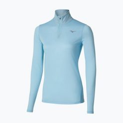 Bluza do biegania damska Mizuno Core Impulse Half Zip Tee. Niebieskie bluzy Mizuno, s, bez wzorów, z materiału, bez kaptura. Za 99.99 zł.