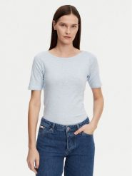 Marc O'Polo Bluzka 502 2261 51399 Błękitny Regular Fit. Niebieskie bluzki Marc O'Polo, s, bez wzorów, z bawełny, bez kołnierzyka, bez ramiączek. Za 99.99 zł.