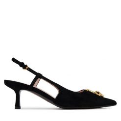 Sandały Coccinelle. Czarne sandały Coccinelle, bez wzorów, bez obcasa, na szpilce, bez zapięcia. Za 759.99 zł.