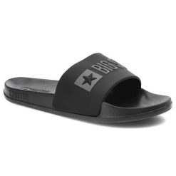 Czarne Klapki Big Star Damskie Buty Profilowane. Czarne klapki Big Star, bez wzorów, bez obcasa. Za 69.99 zł.