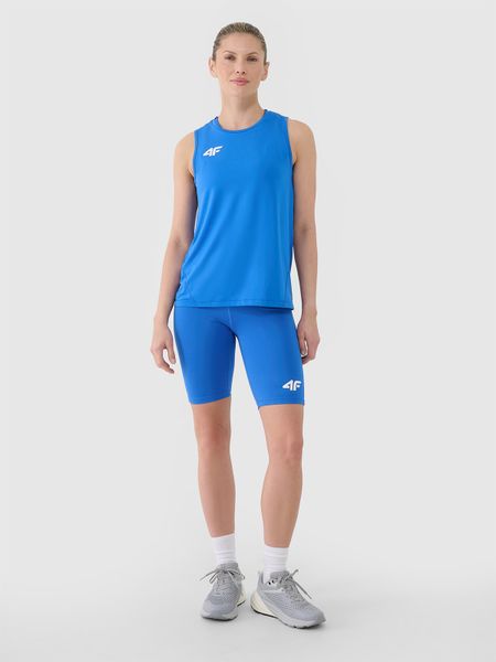 4F Legginsy kolarki treningowe damskie - niebieskie XL. Niebieskie legginsy 4f, s, bez wzorów, z dzianiny, na fitness i siłownię. Za 109.99 zł.