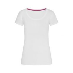 Koszulka Damska Megan Z Okrągłym Dekoltem. Białe bluzki STEDMAN, xs, bez wzorów, sportowe, bez kołnierzyka, bez ramiączek. Za 40.99 zł.