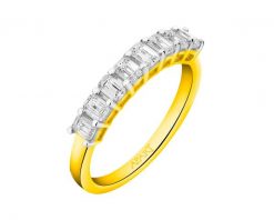 Pierścionek z żółtego złota z diamentami - 0,80 ct - próba 585. Żółte pierścionki Apart, z diamentem, złote. Za 8,990.00 zł.