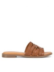 Lasocki Klapki EST-AFIONA-06 Brązowy. Brązowe klapki Lasocki, bez wzorów, ze skóry, bez obcasa. Za 129.99 zł.
