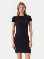 Calvin Klein Jeans Sukienka codzienna LV047B266G Czarny Slim Fit. Czarne sukienki Calvin Klein Jeans, na co dzień, l, bez wzorów, z bawełny, bez kołnierzyka, bez ramiączek, proste. Za 299.99 zł.