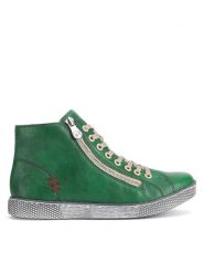 Rieker Trampki Z1221-53 Zielony. Zielone trampki Rieker, bez wzorów, ze skóry, bez zapięcia. Za 287.00 zł.