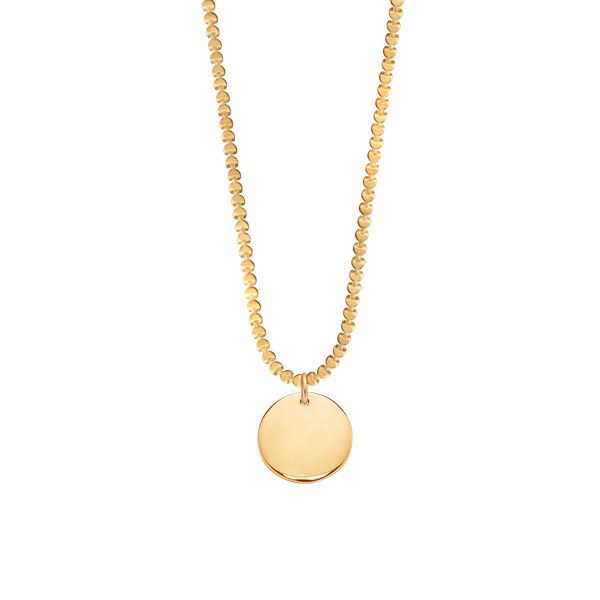 Naszyjnik Hearts z zawieszką medalik pozłacany 40+5 cm. Żółte naszyjniki Lilou, pozłacane. Za 298.00 zł.