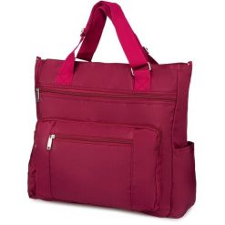Torebka Damska Shopperka Duża Torba Lekka A4 Bordowa Beltimore J30. Czerwone torby na ramię bez wzorów, z mikrofibry, eleganckie, na ramię, duże, bez dodatków. Za 64.99 zł.