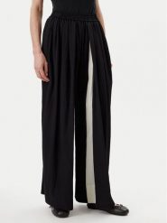 Eleh Spodnie palazzo ESS250190 Czarny Regular Fit. Czarne spodnie materiałowe Eleh, s, bez wzorów, z bawełny. Za 239.99 zł.