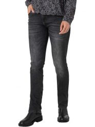 Timezone Dżinsy "Tahila" - Slim fit - w kolorze czarnym rozmiar: W26/L32. Czarne jeansy Timezone, l, z aplikacjami, z podwyższonym stanem. Za 114.44 zł.