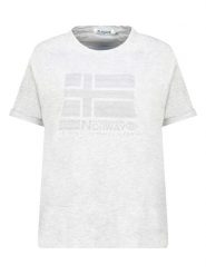 Geographical Norway Koszulka w kolorze szarym rozmiar: XXL. Szare bluzki Geographical Norway, xxl, bez wzorów, z bawełny, bez kołnierzyka, bez ramiączek. Za 56.99 zł.