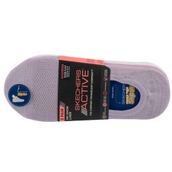 Skarpetki sportowe damskie 5pk Microfiber Liner Socks. Fioletowe skarpety Skechers, bez wzorów, z elastanu. Za 79.99 zł.
