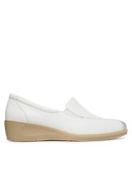 Caprice Półbuty 9-24350-45 Biały. Białe czółenka Caprice, bez wzorów, ze skóry, bez obcasa, na koturnie, bez zapięcia. Za 234.99 zł.