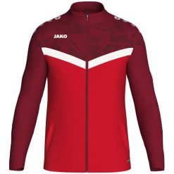 Poliestrowa bluza dresowa Jako Iconic. Czerwone bluzy JAKO, xl, bez wzorów, z dresówki, z kapturem. Za 278.50 zł.