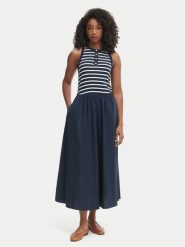 Tommy Hilfiger Sukienka codzienna WW0WW49628 Granatowy Regular Fit. Niebieskie sukienki TOMMY HILFIGER, na co dzień, xs, bez wzorów, z bawełny, bez kołnierzyka, bez ramiączek, proste. Za 649.99 zł.