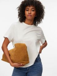 Vero Moda Koszulka w kolorze białym rozmiar: S. Białe bluzki Vero Moda, s, bez wzorów, z bawełny, bez kołnierzyka, bez ramiączek. Za 84.21 zł.