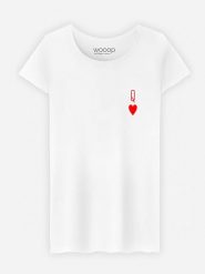 WOOOP Koszulka "Queen" w kolorze białym rozmiar: XL. Białe bluzki Wooop, xl, bez wzorów, z bawełny, bez kołnierzyka, bez ramiączek. Za 56.99 zł.