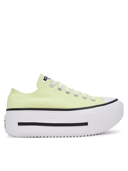 Converse Trampki Chuck Taylor All Star Lift Double Stack Platform A16283C Żółty. Żółte trampki Converse, bez wzorów, z materiału, bez zapięcia. Za 269.99 zł.