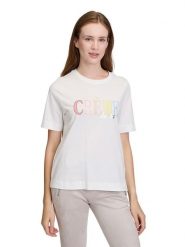 CARTOON Koszulka w kolorze białym rozmiar: 44. Białe bluzki Cartoon, bez wzorów, z bawełny, bez kołnierzyka, bez ramiączek. Za 69.99 zł.