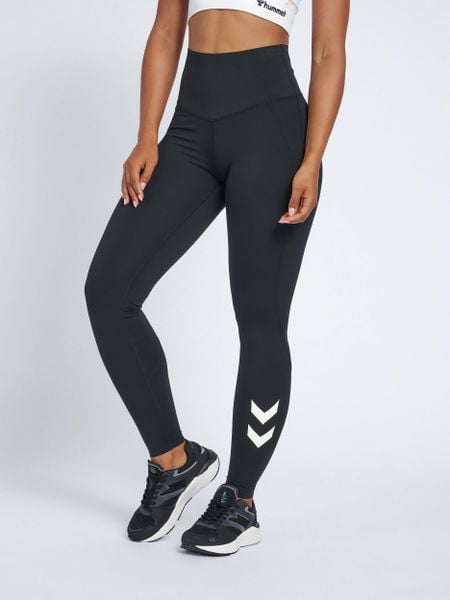 Legginsy damskie Hummel High Waist. Czarne legginsy Hummel, s, bez wzorów, z dzianiny, z podwyższonym stanem. Za 193.50 zł.