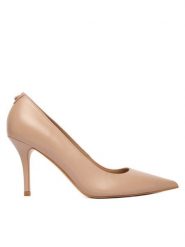 Guess Szpilki FLFPRN LEA08 Beżowy. Brązowe szpilki Guess, z aplikacjami, ze skóry, bez obcasa, na szpilce, bez zapięcia. Za 679.99 zł.