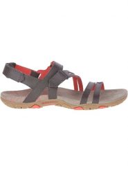 Merrell Skórzane sandały "Sandspur Rose Convert" w kolorze brązowym rozmiar: 38. Brązowe sandały Merrell, bez wzorów, klasyczne, z otwartym noskiem, bez obcasa, bez zapięcia. Za 286.16 zł.