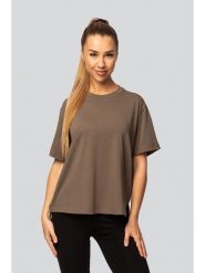 Spaio Koszulka "Urban" w kolorze khaki rozmiar: M. Brązowe bluzki Spaio, m, bez wzorów, z bawełny, bez kołnierzyka, bez ramiączek. Za 82.99 zł.