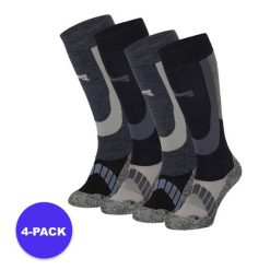 Skarpety narciarskie unisex 4 szt. Niebieskie skarpety XTREME, bez wzorów, z materiału. Za 245.29 zł.