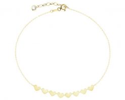 Złota bransoletka z cyrkonią - serca. Żółte bransoletki Apart, z cyrkonią, złote. Za 829.00 zł.