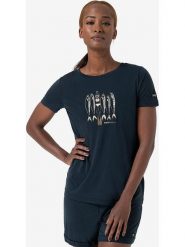 Super.natural Koszulka "Copper Sardine" w kolorze granatowym rozmiar: S. Niebieskie bluzki super.natural, s, bez wzorów, z wełny, bez kołnierzyka, bez ramiączek. Za 152.99 zł.