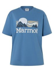 Marmot Koszulka "Coastal" w kolorze niebieskim rozmiar: M. Niebieskie bluzki Marmot, m, bez wzorów, z materiału, bez kołnierzyka, bez ramiączek. Za 110.81 zł.