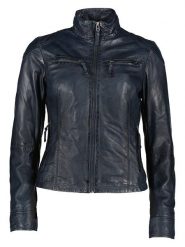 7eleven Skórzana kurtka "Sevia" w kolorze granatowym rozmiar: 42. Niebieskie kurtki 7eleven, bez wzorów, ze skóry, bez kaptura. Za 359.32 zł.