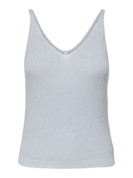 ONLY Top w kolorze błękitnym rozmiar: L. Niebieskie topy Only, l, bez wzorów, bez kołnierzyka, bez ramiączek. Za 73.95 zł.