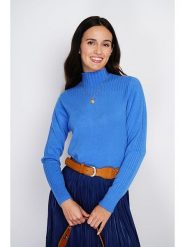 ASSUILI Sweter w kolorze niebieskim rozmiar: 34. Niebieskie swetry Assuili, bez wzorów, z kaszmiru, bez ramiączek. Za 114.17 zł.