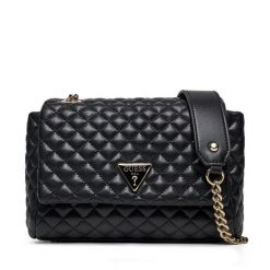 Torebka Guess. Czarne listonoszki Guess, z aplikacjami, bez dodatków. Za 309.99 zł.