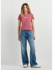 Pepe Jeans Koszulka "Virginia" w kolorze jasnoróżowym rozmiar: L. Różowe bluzki Pepe Jeans, l, bez wzorów, z jeansu, bez kołnierzyka, bez ramiączek. Za 74.46 zł.