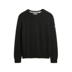 Damski sweter Superdry. Szare swetry Superdry, na zimę, bez wzorów, z dzianiny, bez ramiączek. Za 288.40 zł.