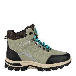 Buty turystyczne damskie Vorra. Zielone trekkingi Aulp, z gumy, przed kolano, trekkingowe. Za 249.99 zł.