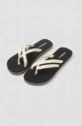 Japonki plażowe damskie O'Neill Ditsy Strap Bloom. Brązowe klapki O'Neill, z aplikacjami, z gumy, bez obcasa. Za 148.90 zł.