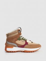 Pepe Jeans FOOTWEAR Skórzane botki "Lucky Treck" w kolorze jasnobrązowo-beżowym rozmiar: 40. Brązowe botki Pepe Jeans FOOTWEAR, bez wzorów, z jeansu, bez obcasa, bez zapięcia. Za 175.67 zł.