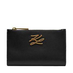 Portfel KARL LAGERFELD. Czarne portfele KARL LAGERFELD, bez wzorów. Za 549.99 zł.