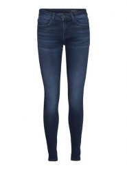 Noisy may Dżinsy "Nmlucy" - Skinny fit - w kolorze granatowym rozmiar: W25/L32. Niebieskie jeansy Noisy may, l, z aplikacjami. Za 47.73 zł.