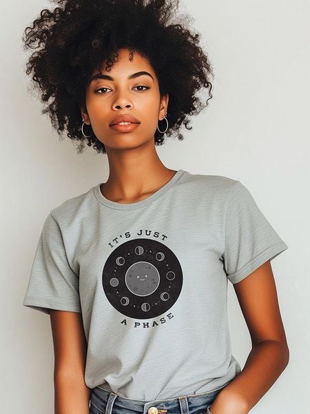 WOOOP Koszulka "It´s Just a Phase" w kolorze szarym rozmiar: XXL. Szare bluzki Wooop, s, bez wzorów, z bawełny, bez kołnierzyka, bez ramiączek. Za 69.91 zł.