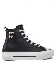 KARL LAGERFELD Trampki Kampus Max KL60445T Czarny. Czarne trampki KARL LAGERFELD, bez wzorów, ze skóry, bez zapięcia. Za 439.99 zł.