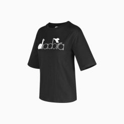 Koszulka damska DIADORA L. T-SHIRT SS URBANITY. Czarne koszulki sportowe Diadora, bez wzorów, bez ramiączek. Za 49.99 zł.