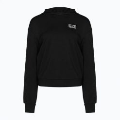 Bluza damska EA7 Emporio Armani Natural Ventus7 Hoodie. Czarne bluzy EA7 Emporio Armani, m, bez wzorów, z bawełny, bez kaptura. Za 559.99 zł.