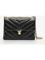 Victor & Hugo Paris Skórzana torebka w kolorze czarnym - 26 x 18 x 9,5 cm rozmiar: onesize. Czarne torby na ramię Victor & Hugo Paris, bez wzorów, z materiału, na ramię, pikowane, bez dodatków. Za 326.99 zł.