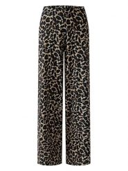 Miss Lagotte Spodnie w kolorze beżowo-czarnym rozmiar: 42. Brązowe spodnie materiałowe Miss Lagotte, bez wzorów, z materiału, z podwyższonym stanem. Za 126.99 zł.