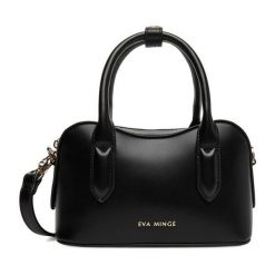 Torebka Eva Minge. Czarne torebki klasyczne Eva Minge, bez wzorów, bez dodatków. Za 199.99 zł.